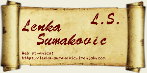 Lenka Šumaković vizit kartica